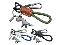 2 colgantes de dinosaurio de dibujos animados para bolso, llavero de dinosaurio con pulsera, novedad Zeuxo