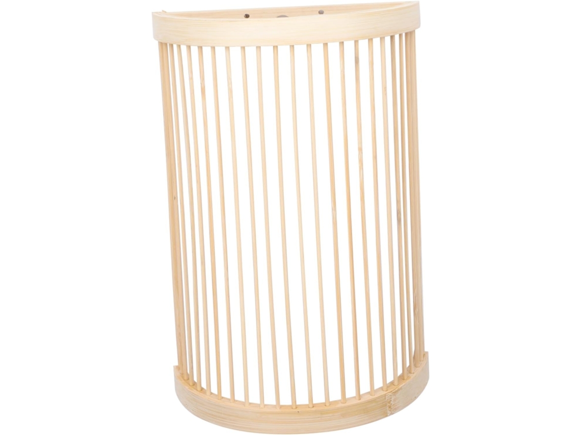 Lámpara De Pared Tejida De Bambú Natural, Tamaño Compacto, Lámpara De Interior Hecha A Mano, Decoración