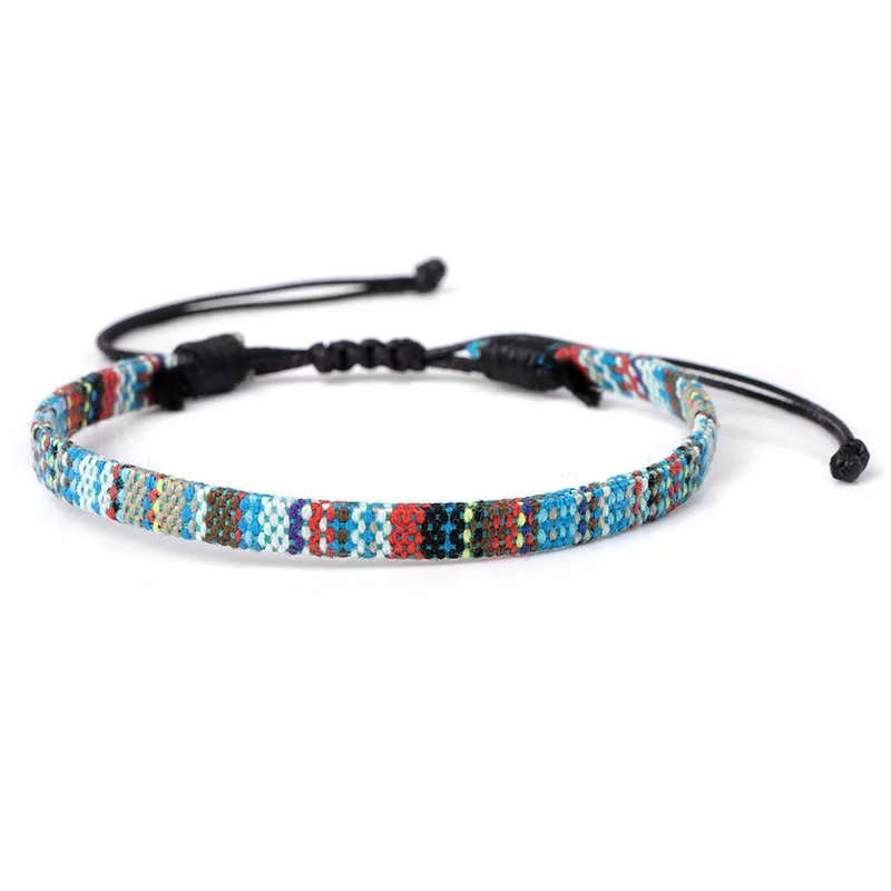 Pulseras de pareja hechas a mano de estilo bohemio con cuentas y detalles trenzados, ajustables. MDUG