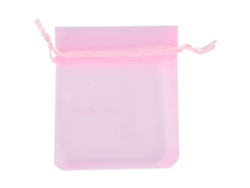 VYLARA Sacos de organza premium para doces, decoração de casamento, 9 x 12 cm (rosa)
