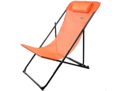 Hamaca Plegable Jardín Multiposición Naranja  con Cojín AKTIVE