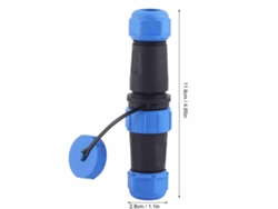 Conector en línea de plástico impermeable para aves, enchufe y toma de corriente Sp21 IP68 de 12 pines