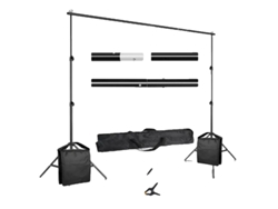 Soporte de fondo para estudio de fotografía y vídeo, sistema telescópico ajustable, bolsa de transporte incluida, 2,6 x 3 m, nuevo, añadir bolsa de arena OEM