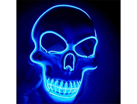 Elkuaie Máscara LED de Halloween máscara de esqueleto LED se ilumina con 3 modos de flash para decoración de disfraces de fiesta de Halloween para ...