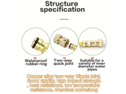 Conector de tubo de cobre bidireccional Slo Slowmoose de Pickifypunnyb