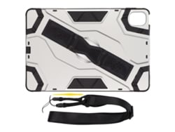 Capa Para Tablet Mi Pad 5 Ultra Fina Resistente A Impactos Com Cinto De Ombro E Pulseira Prata