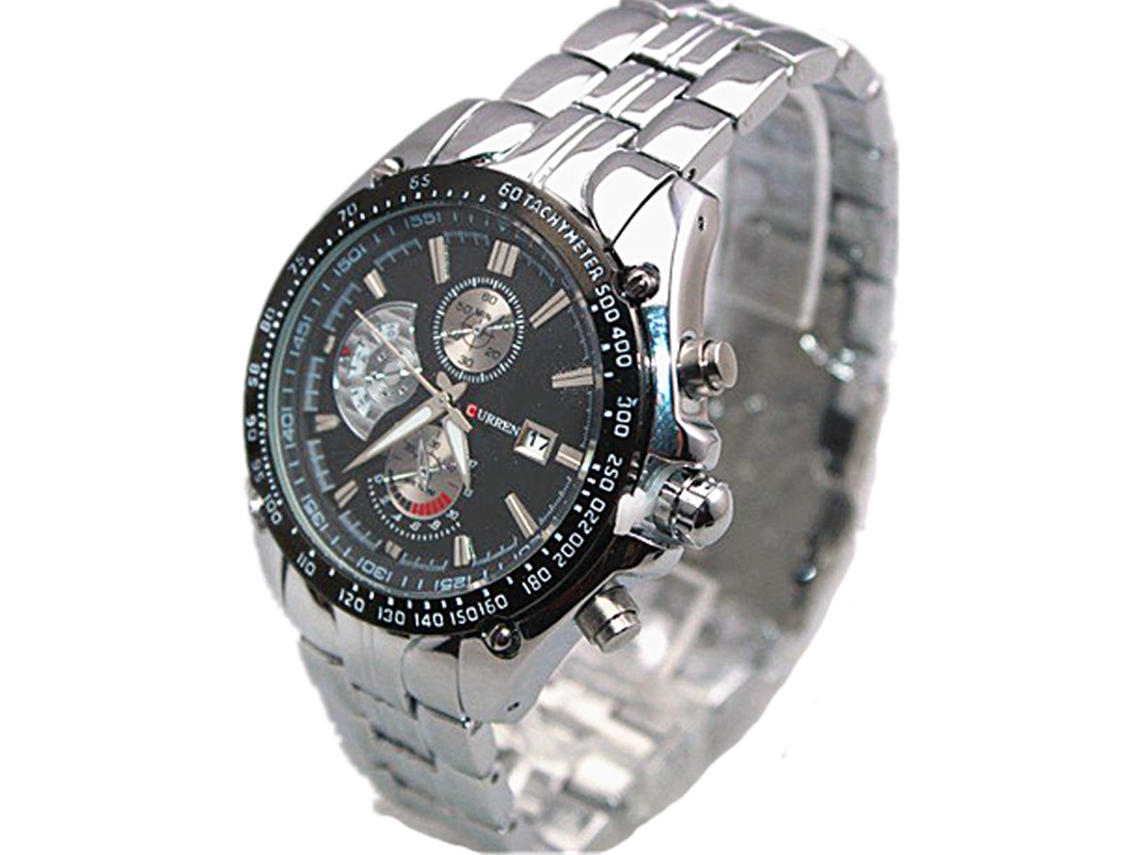 Elegante Reloj De Cuarzo Para Hombre De Acero Inoxidable