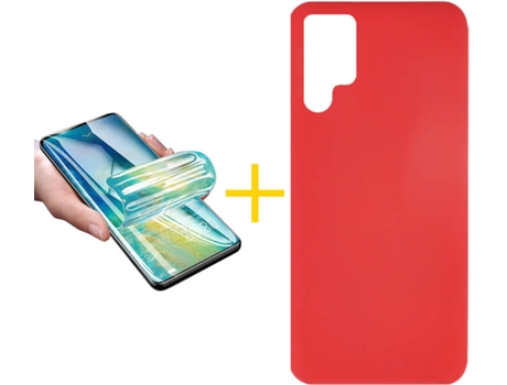 Carcasa + Protector de Pantalla para Samsung Galaxy S22 Ultra 5G ACCETEL Rojo