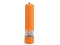 Juego de 2 molinillos eléctricos de sal y pimienta con luz, ajustables y a pilas, color naranja Rosewell