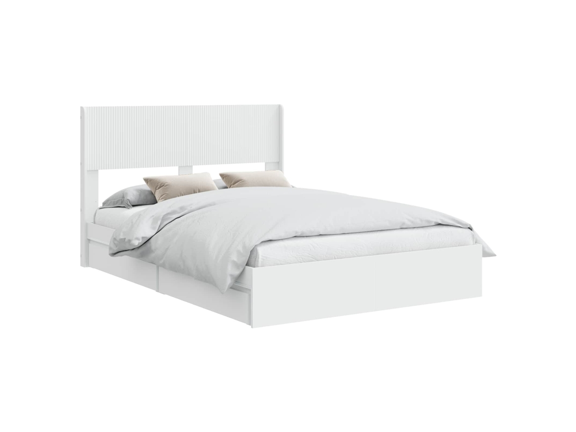 Maison Exclusive - Estructura De Cama Con Almacenamiento Y Cabecero Blanco