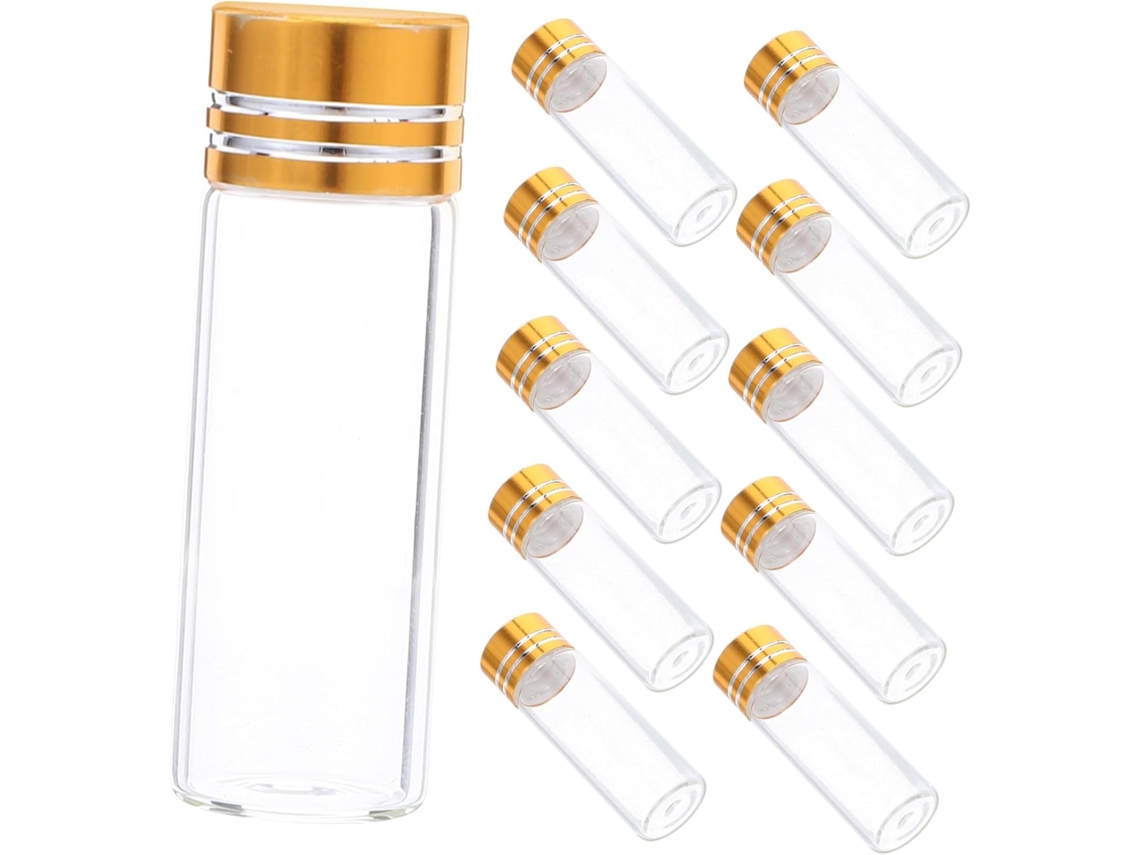 Lot De 24 Mini Flacons Vides En Verre Transparent 4 Ml Bouchon À Vis Étanche Format Portátil 16x4...