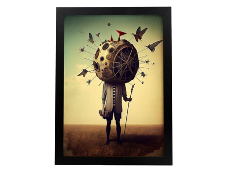 NACNIC Poster Mariposas En Estilo Surrealismo Cinematográfico Ilustraciones Y Grabados De Historieta Abstracta Y Artística A4 Marcos Madera
