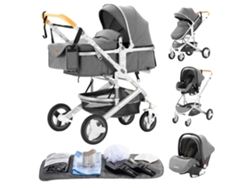 Cochecito de bebé, diseño portátil y ligero, protección para todo tipo de clima, H530 gris