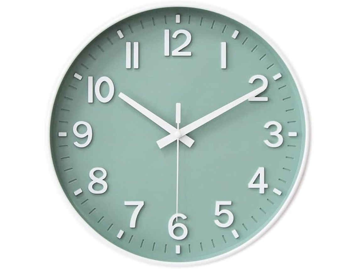 Reloj De Pared Silencioso De 30 Cm Barriendo Segundos Con Números Árabes Sin Tictac Para Decoración Sala De Estar, Cocina, Oficina, Dormitorio