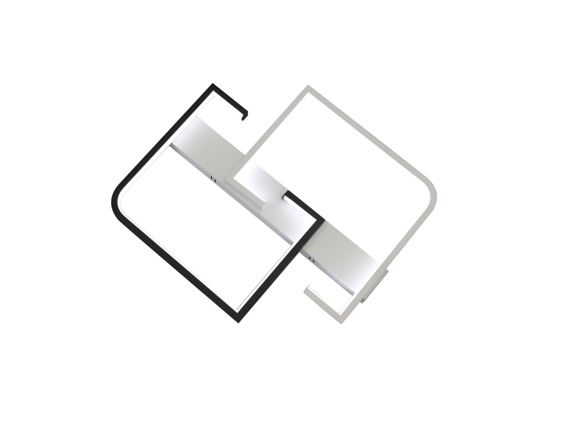 Plafón Led Salón Regulable con Mando a Distancia Plafón Negro 35W NETTLIFE