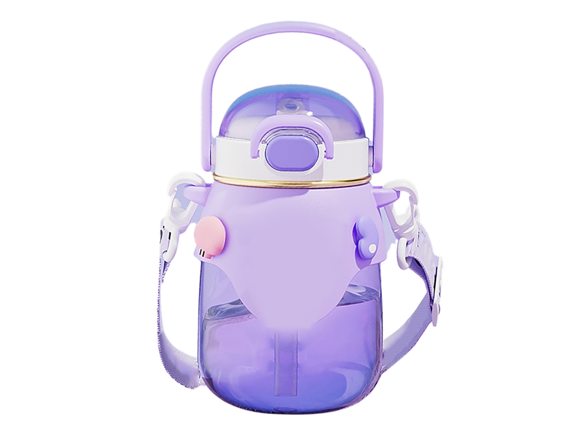 Botella De Agua Infantil Con Pajita, Capacidad De 820 Ml, Gran Capacidad, Bonito Diseño De Dibujos Animados, Para El Hogar, La Escuela Y Los Viajes.