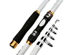 Caña De Pescar Fibra Vidrio Ultraligera Y Resistente, 2,1 M, 0,4 0,7 3,0 0,6 Carbono Blanco, Adecuada Para ...