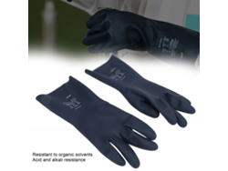 Guantes Químicos Resistentes De Neopreno Para Trabajo Pesado Con Forro De Fibra De Algodón Resistentes A Acetona Ácidos Y Alcalis