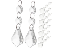 10 Prismas Cristal Decorativos Colgantes, Transparentes, Candelabros.