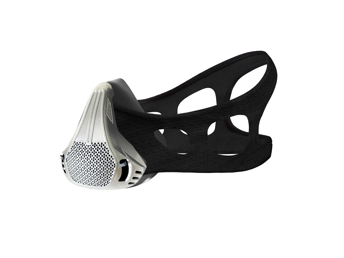 Máscara De Entrenamiento Con Simulación De Altitud, 25 Niveles De Respiración, Para Cardio Y Resistencia (plateada, M), Chrui