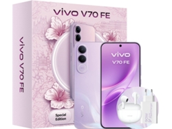 Pack Smartphone VIVO V70 FE (6.83'' - 8 GB - 256 GB - Muse Purple) + Auriculares + Cargador
