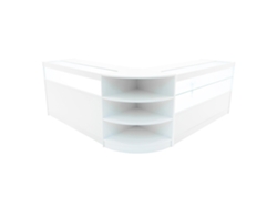 Estantería comercial Harmony | Blanco | B1500c1500lm60 | MDF y vidrio templado | Estanterías y puertas Monstershop