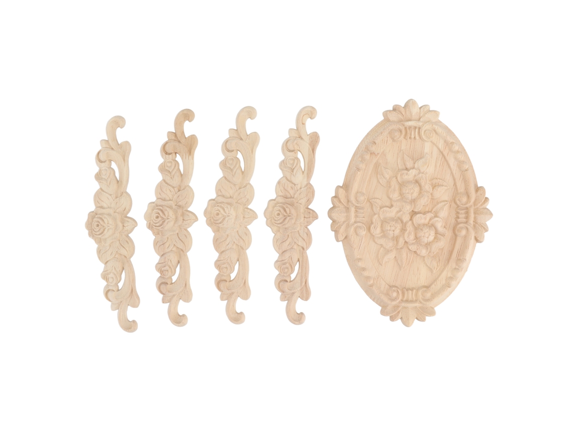 Apliques Decorativos De Madera De Estilo Europeo Para Esquinas De Puertas De Armarios