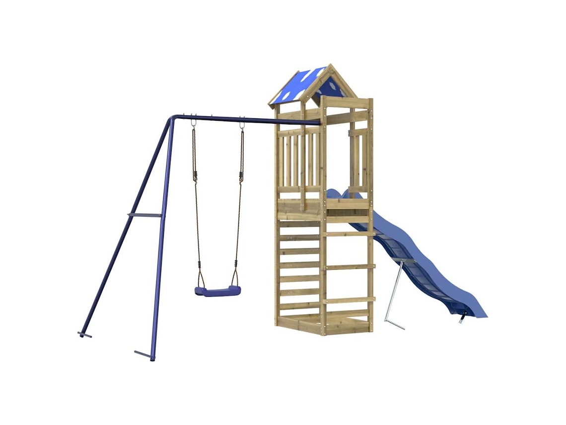 Parque Infantil De Exterior VIDAXL Marrón Madera de pino impregnada (411.5x185x239cm)