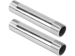 2 Piezas De Accesorios De Tuberías De Acero Inoxidable De Diámetro Igual, 100mm (hilo Macho G1/2) Para Fontanería, Gas Y Construcción Diy