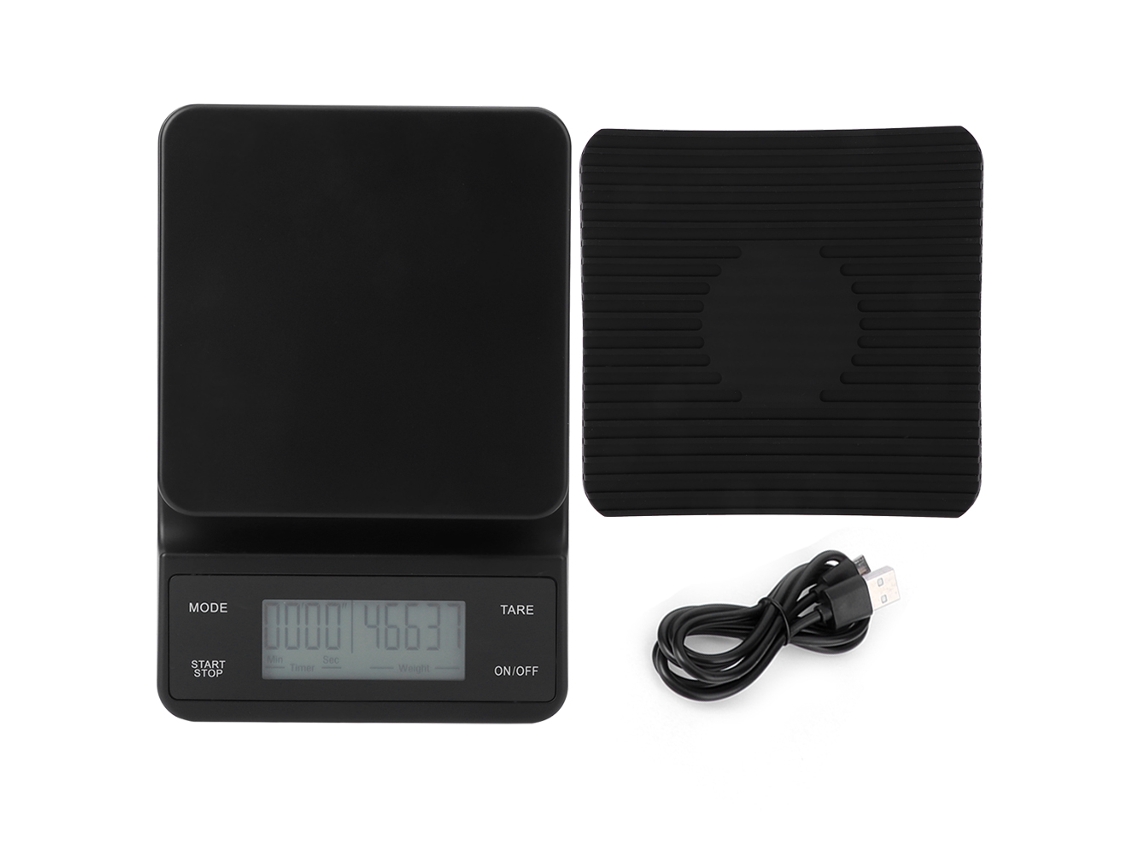 Báscula de cocina electrónica con Bluetooth y temporizador (3 kg/0,1 g)