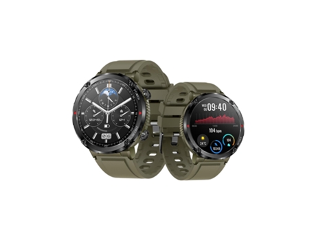 CHRONUS T30 Smart Watch Militar, llamada Bluetooth (responder/marcar) para Android y iOS (Verde)