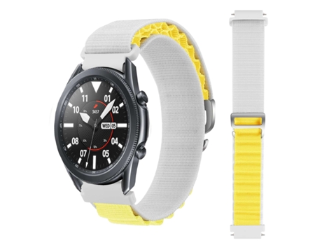 Correa Garmin Forerunner 735Xt Pulsera Loop Alpine Blanco y Amarillo
