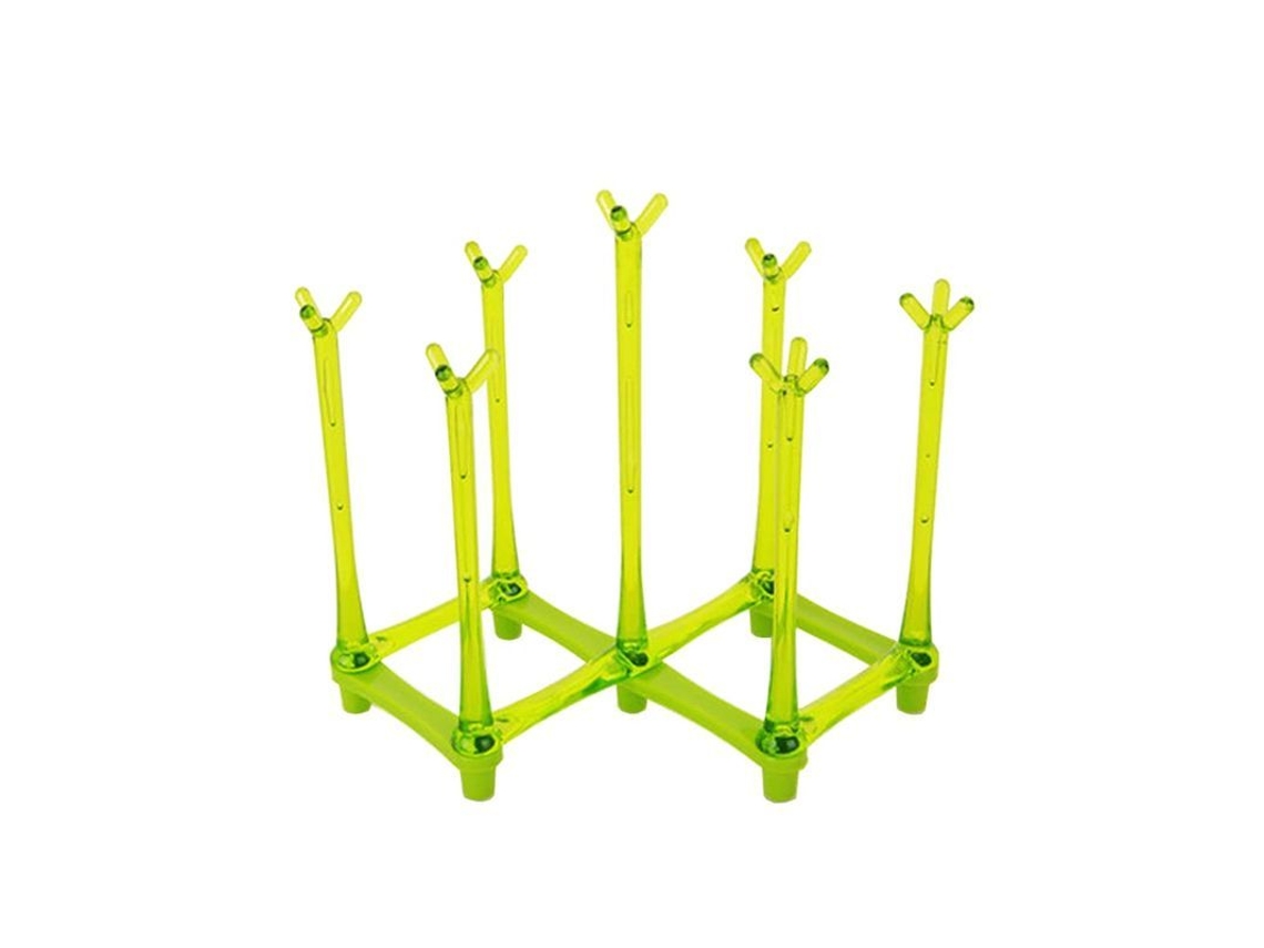 Escurridor Extensible Linjou Que Ahorra Espacio Para Botellas Portátiles (verde)