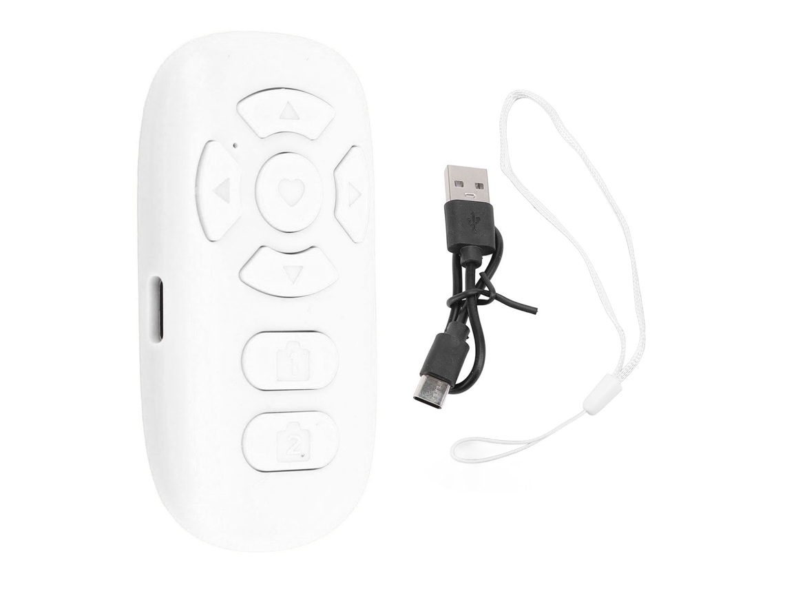 Mando A Distancia Inalámbrico Para Pasar Páginas Bt V4.2 Universal Para Smartphones Y Tablets Android E Ios Blanco