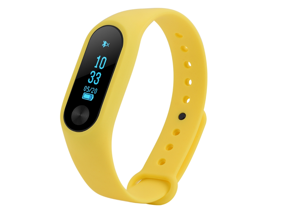 Pulsera inteligente M2s exclusiva de Lazada (amarilla) EOOCOO (monitor de pasos y frecuencia cardíaca)