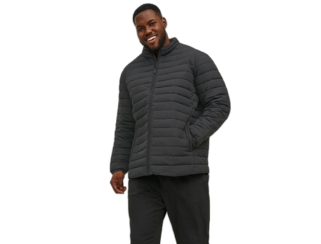 Abrigo para Hombre JACK & JONES (5XL - Poliéster - Negro)