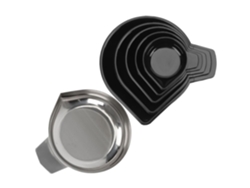 Juego de 6 bandejas de pesaje para básculas electrónicas, bandejas de cocina de acero inoxidable Gokoco