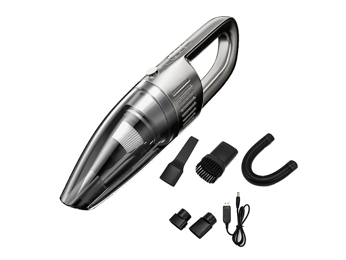 Aspirador Coche Portatil 120w 7000pa Recargable Coche Plata