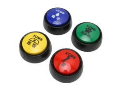 Botón Portátil Interactivo De Entrenamiento Para Mascotas, Pequeño Botón De Comunicación Para Perros Y Gatos, 4 Unidades