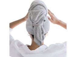 (gris) Toalla Grande De Microfibra Para Secar El Cabello Para Mujer, Muy Absorbente, De Secado Rápido Y Sin Frizz.