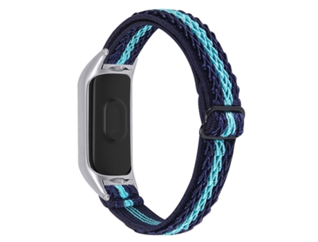 Correa de nailon elásticos ajustables bucle tejido para Xiaomi Mi Band 3/4 - azul medianoche