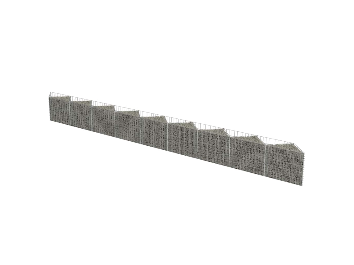 Cesta para muro de gaviones VIDAXL Plateado Acero (630x30x50 cm)