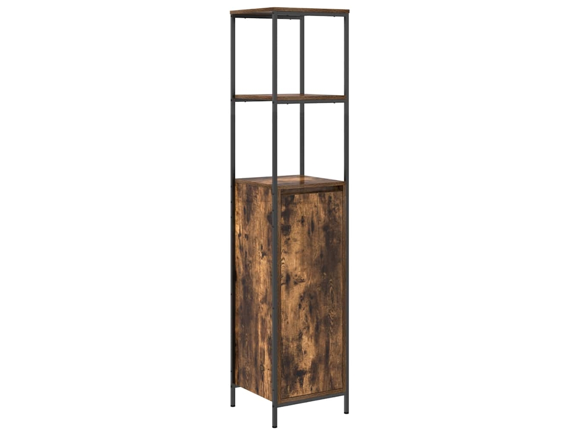 Maison Exclusive - Mueble De Baño Con Estantes Roble Ahumado 36x35x165 Cm