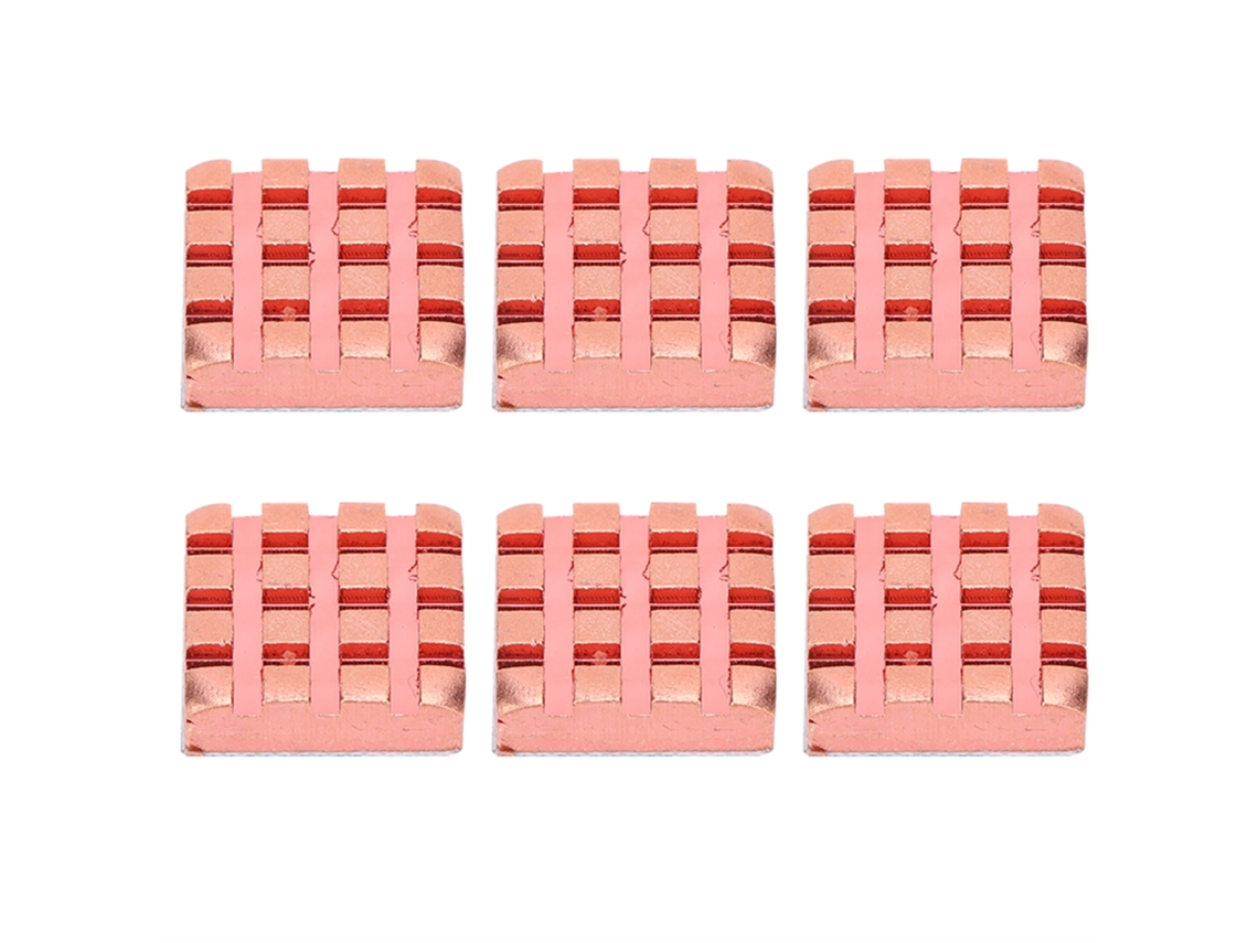 2026as-10 Piezas Disipadores De Calor De Latón Mini Radiadores Con Adhesivo Conductivo Térmico P14x4x14