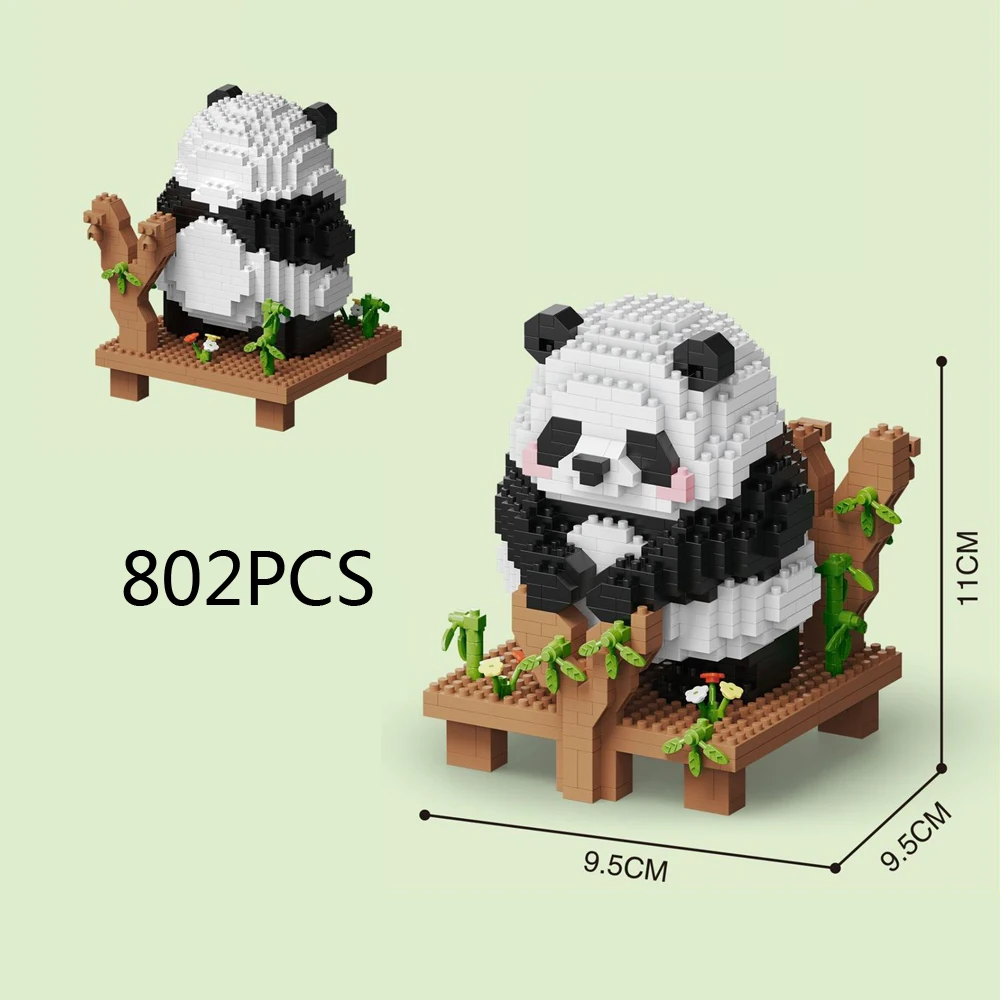 Animales Lindos Creativos, Nano Bloques De Construcción, Mini Bloques De Construcción, Parque De Panda, Regalos De Juguetes Educativos