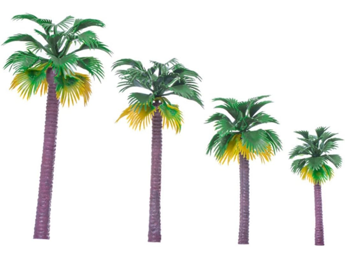 12 Miniaturas De Palmeras, Decoración De Plástico, Accesorios Para Paisajismo.