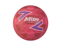 Pelota de entrenamiento de netball Mitre rosa, morado y blanco, talla 4, suave al tacto.