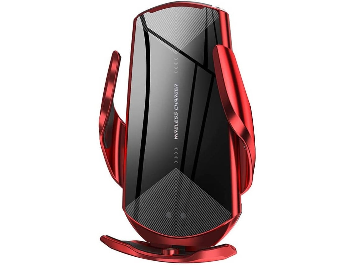 Cargador Carro Sem Fixação Sensor Qi Ventilação Carregamento YIZHOOD Rojo