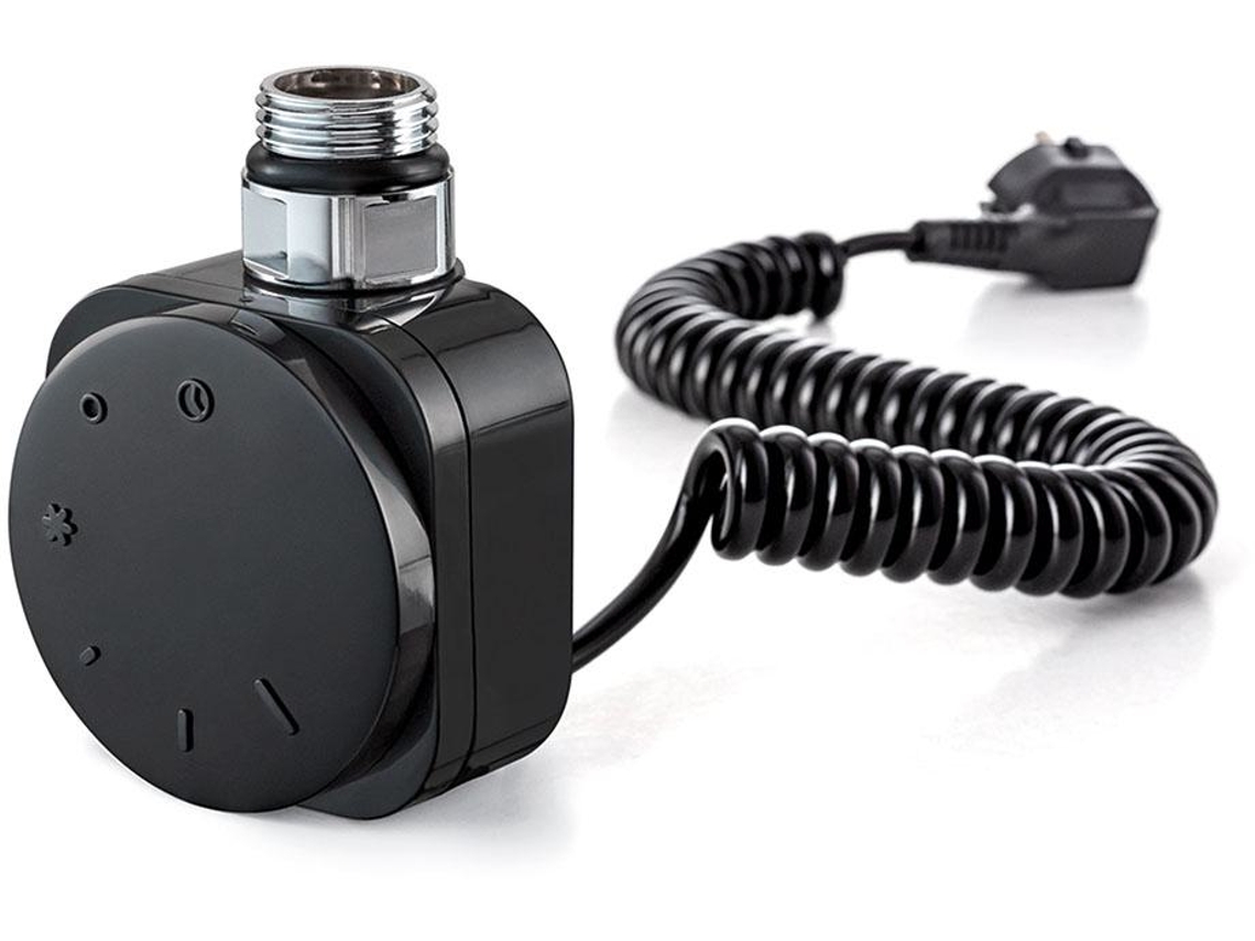 Termostato Con Resistencia redondo 600w acabado negro mate fabricado en ABS