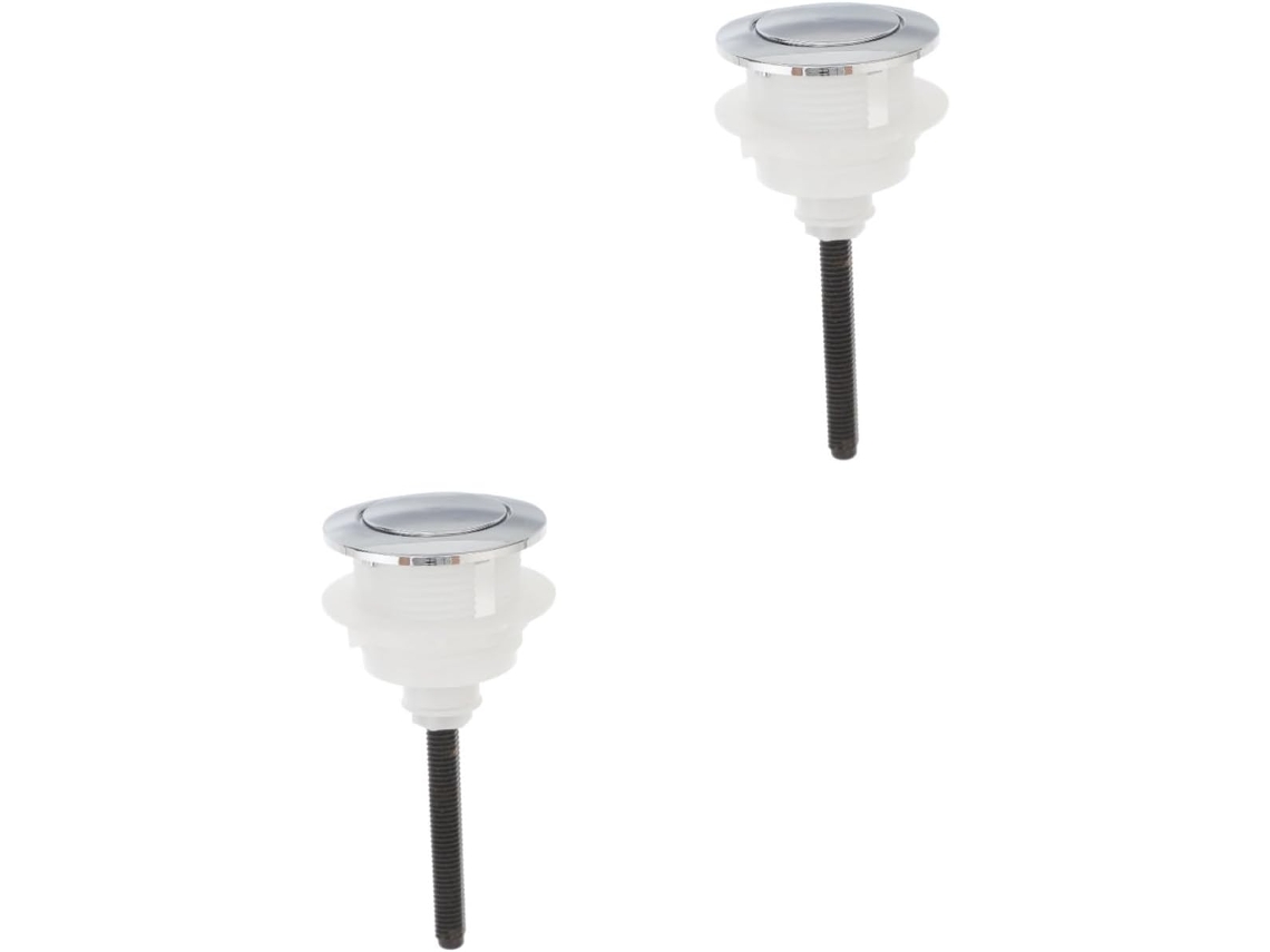 Juego De 2 Botones De Descarga De Inodoro De Un Solo Botón, De Color Negro, Fabricados En Plástico Resistente Para Su Instalación.